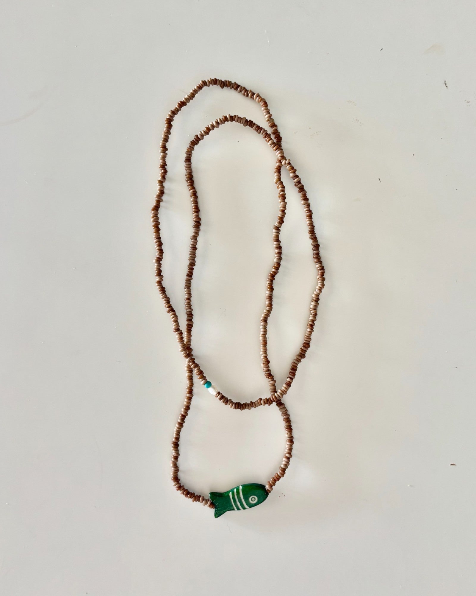 HEI TAI Marisole Fish Necklace KHAKI/NATURAL