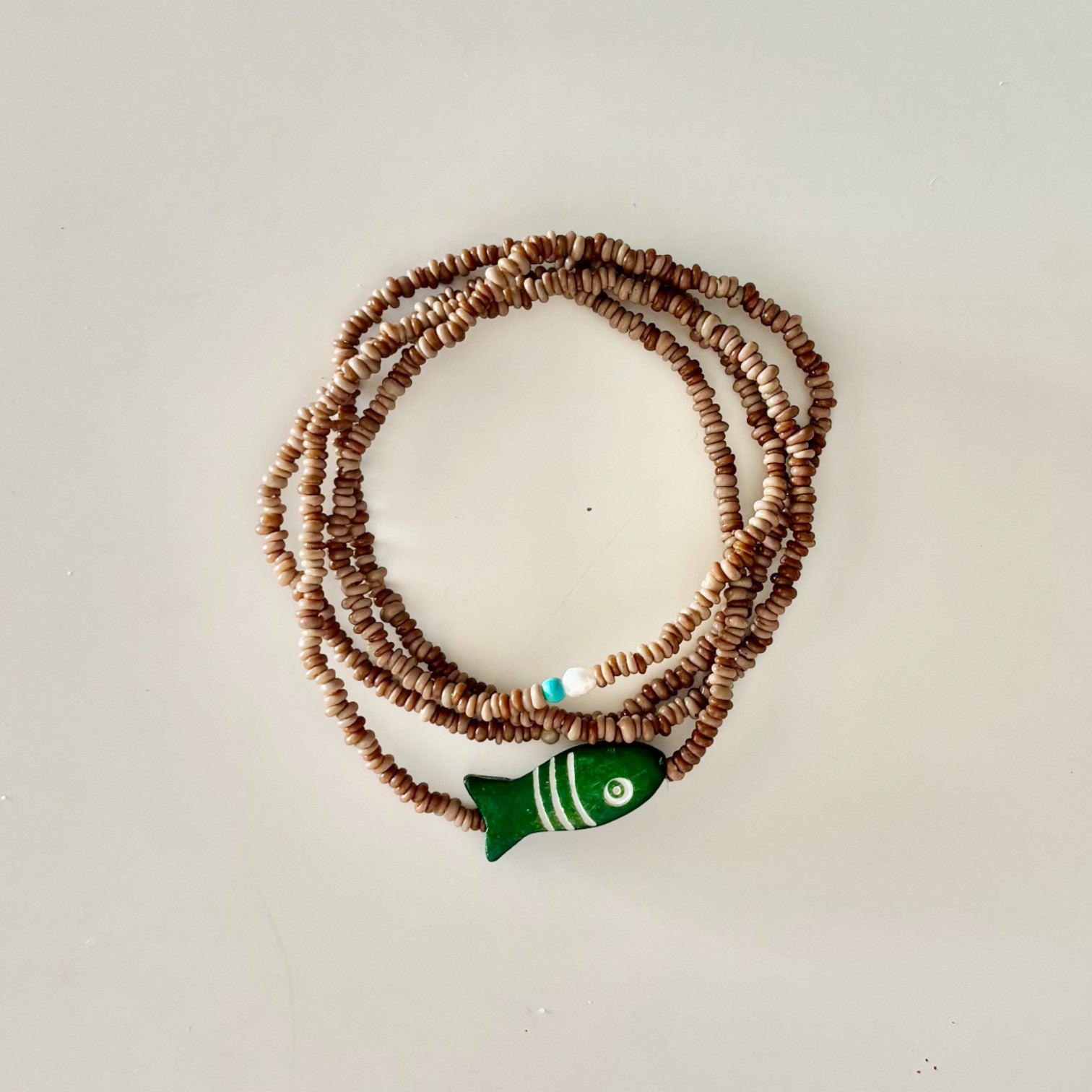 HEI TAI Marisole Fish Necklace KHAKI/NATURAL