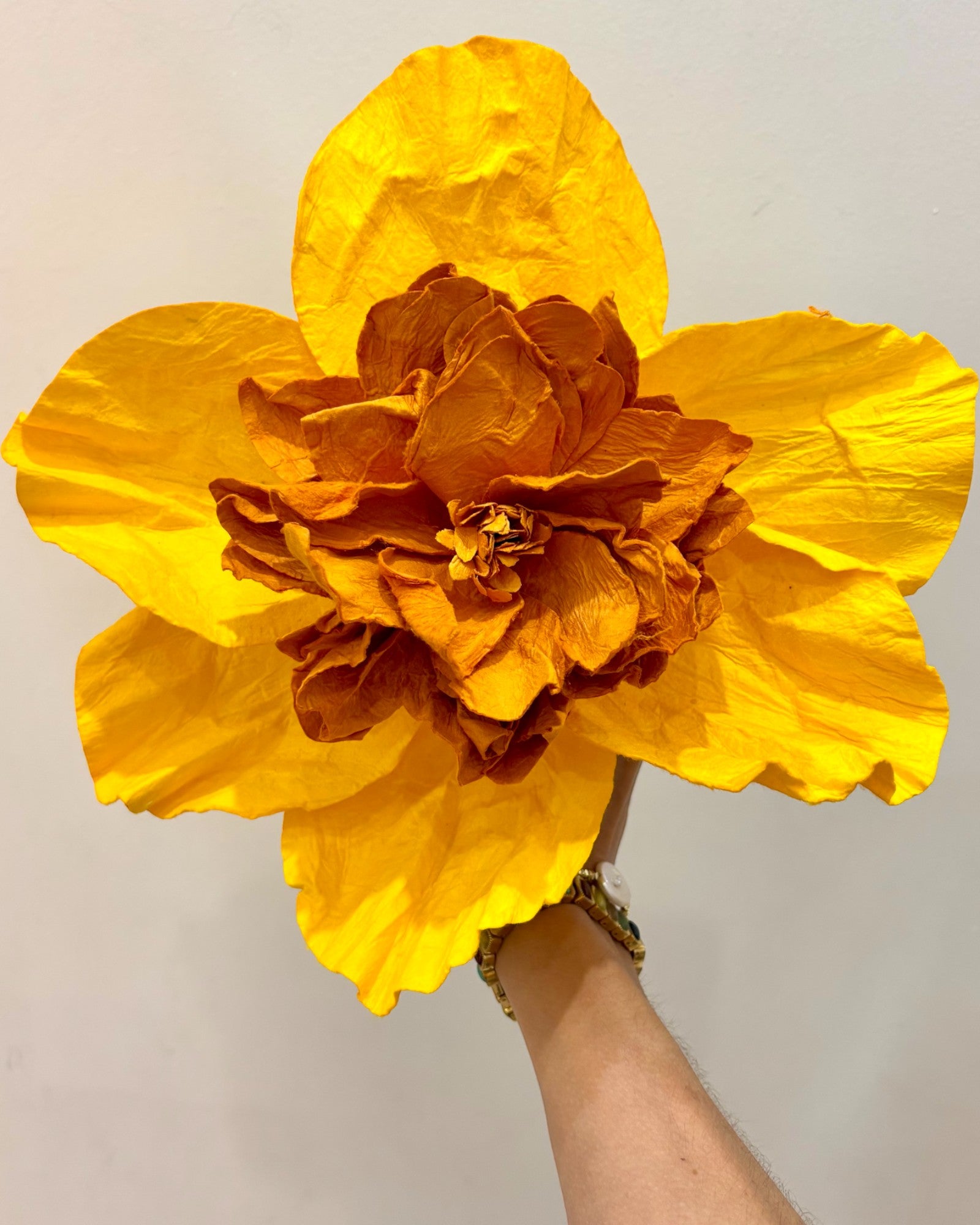 CAMELIA Paper Flower Small YELLOW