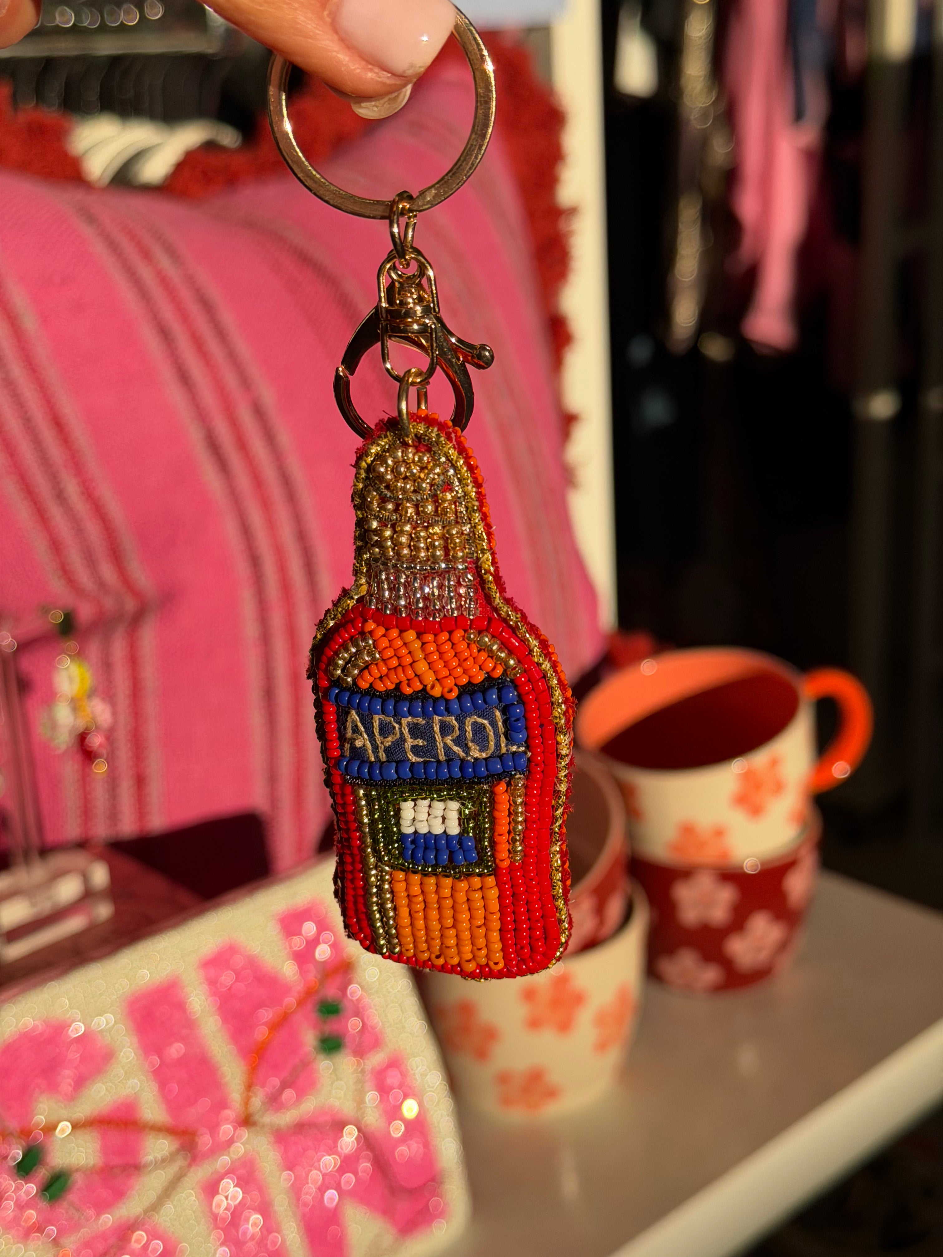 Beaded Keychain APEROL BOTTLE