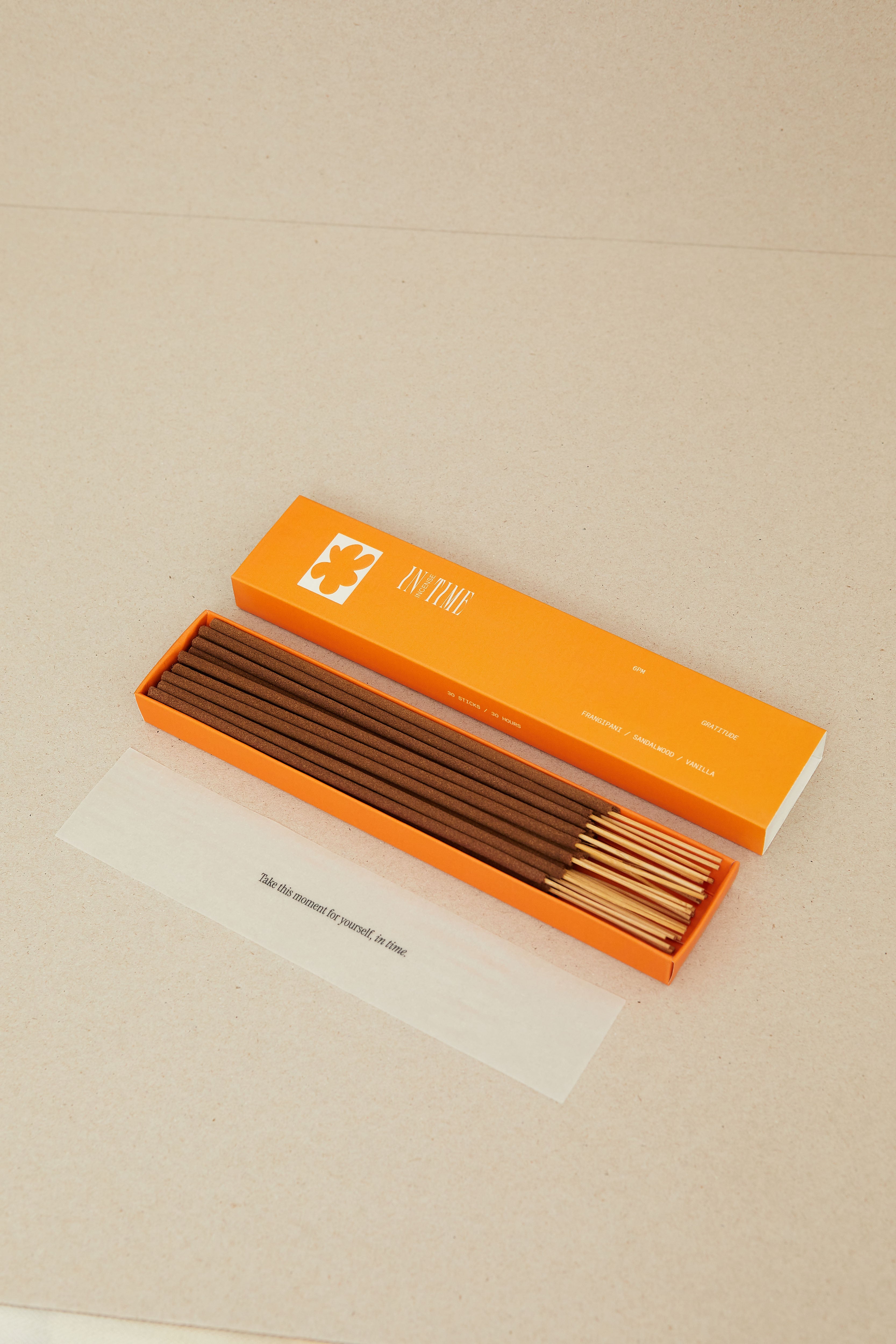 IN TIME 6pm Gratitude Incense