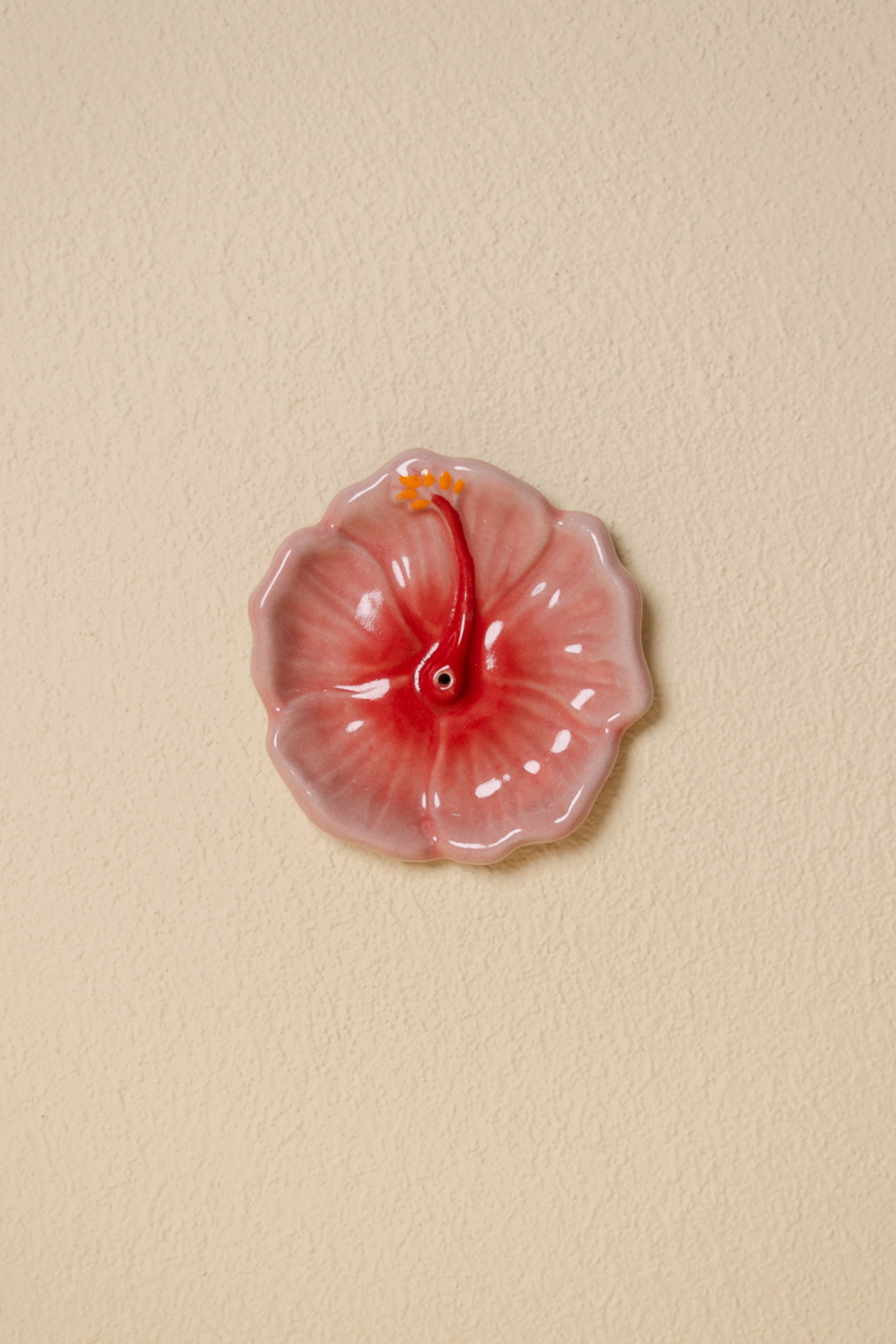 IN TIME Hibiscus Incense Holder SUNSET PINK