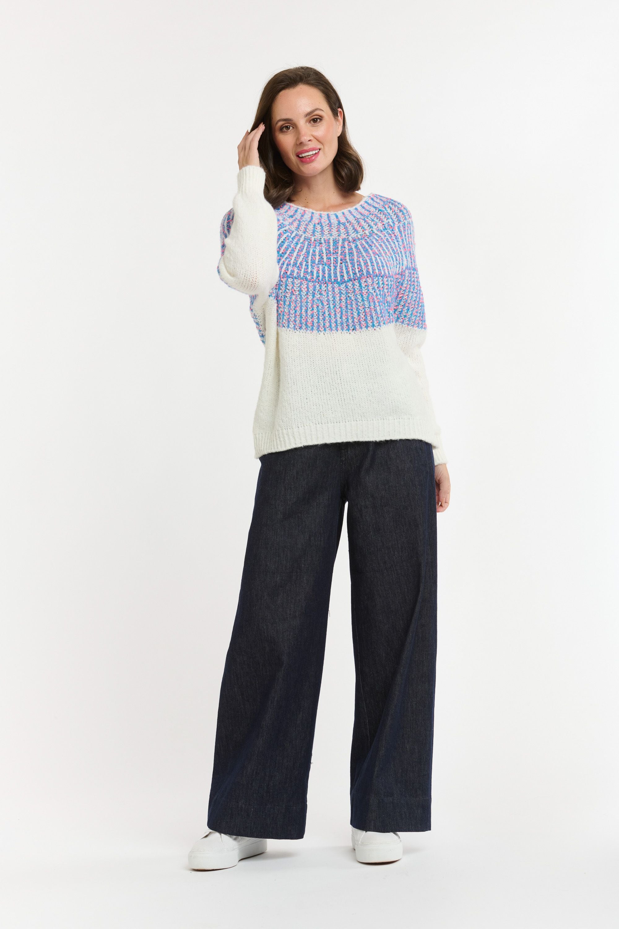 URBAN LUXURY Yoke Jumper BLUE