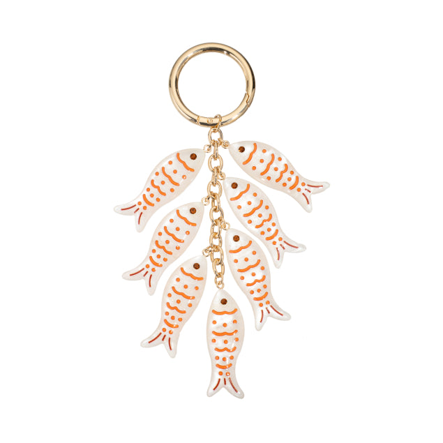 Ariel Keychain WHITE/RED FISH