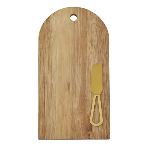 Acacia Board with Knife Set