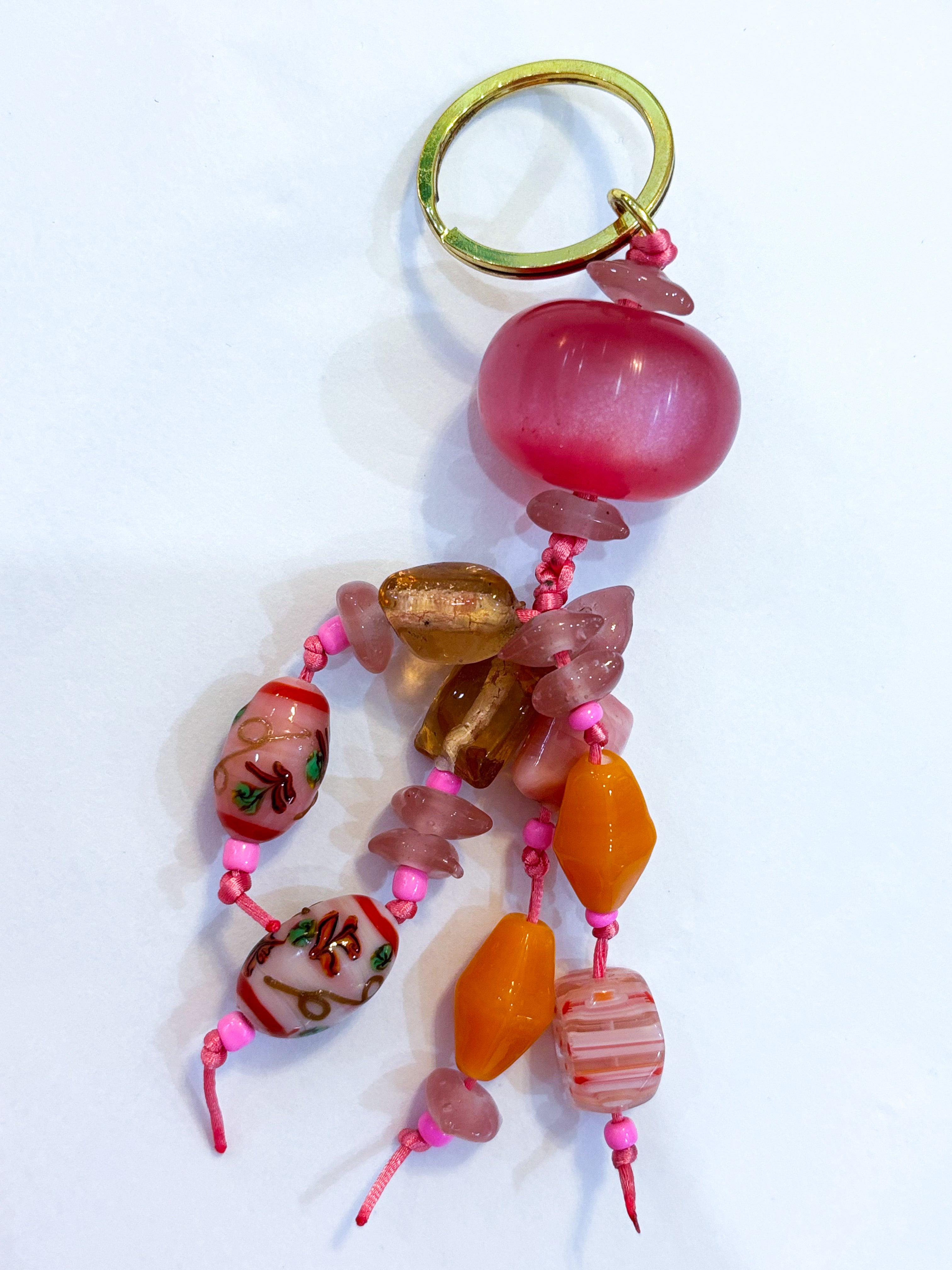 Resin Tassel Keychain PINK