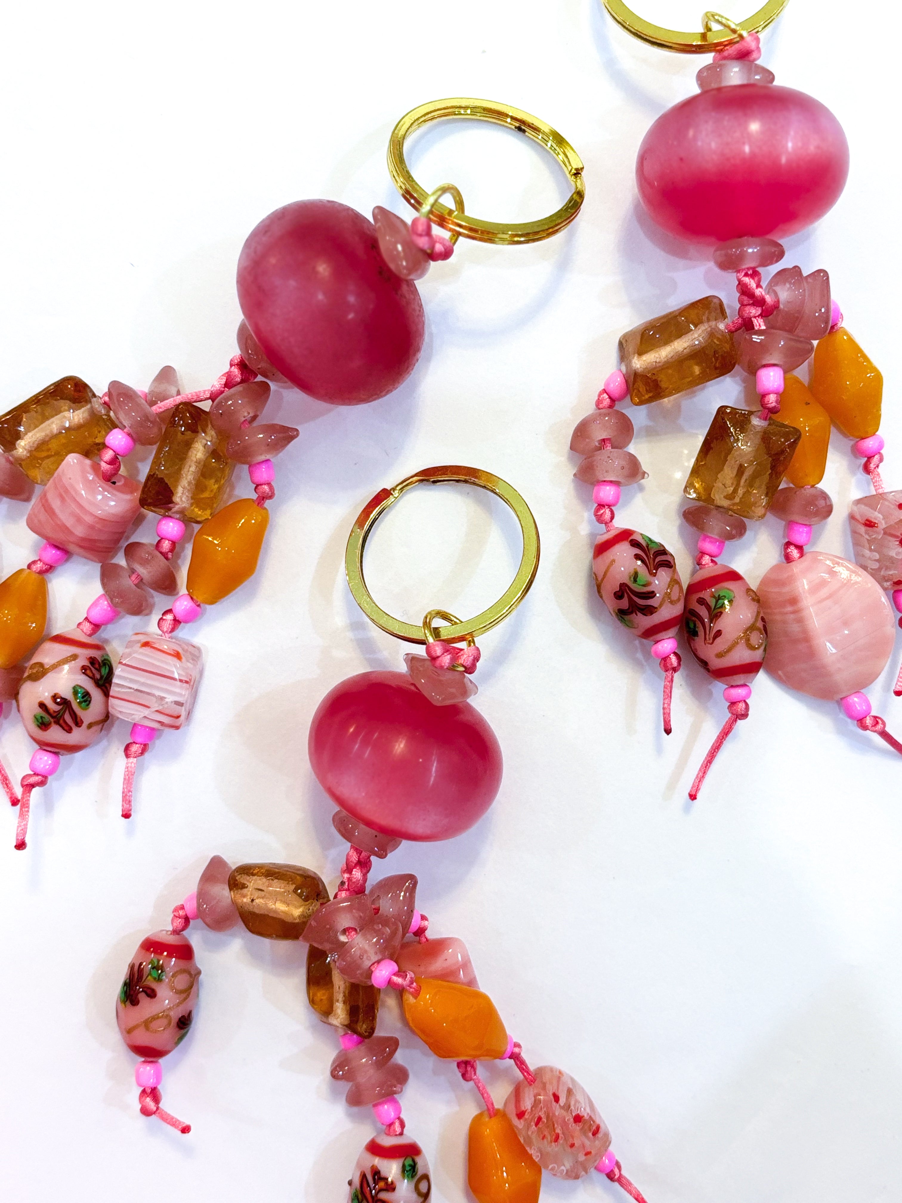 Resin Tassel Keychain PINK