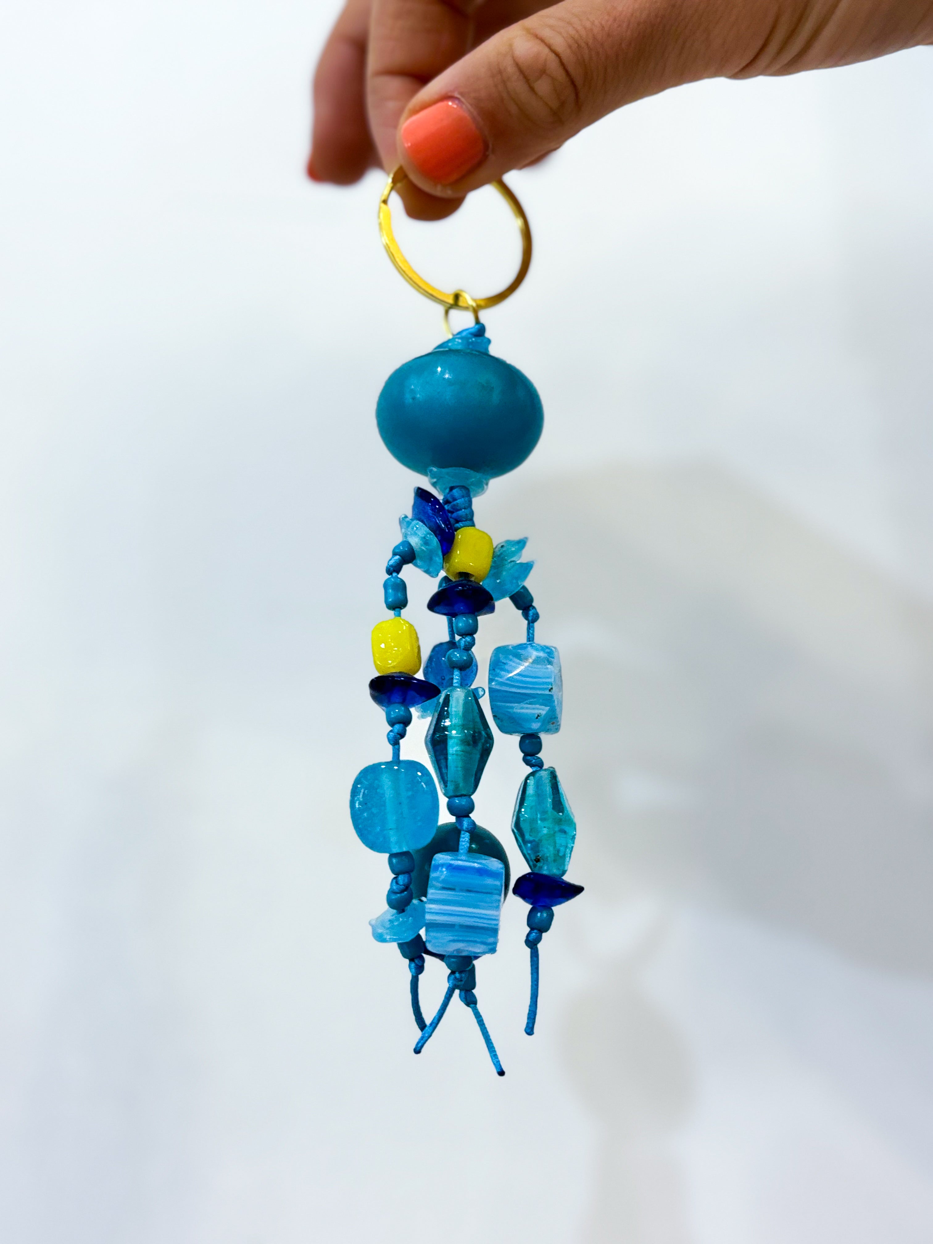 TOUR24 Resin Tassel Keychain BLUE