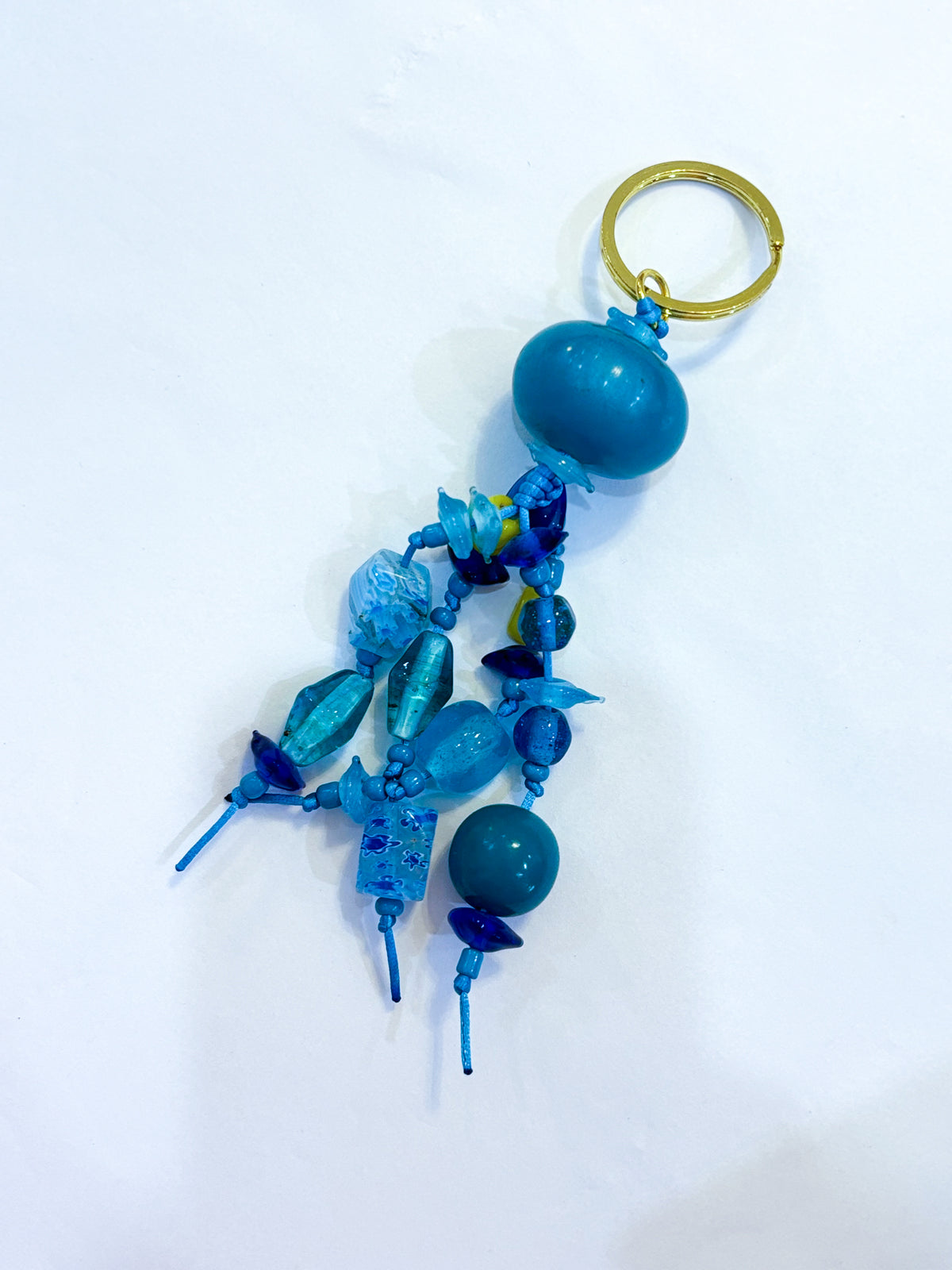 Rasin Key Chain Resin Tassel Keychain BLUE