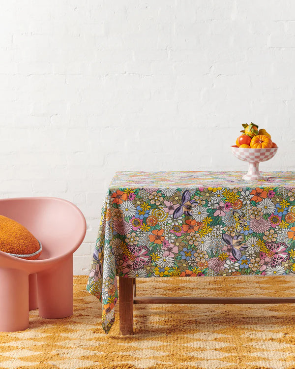 KIP & CO Round Linen Tablecloth BLISS FLORAL