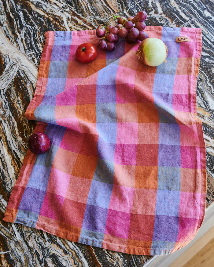 KIP & CO Linen Tea Towel TUTTI FRUTTI