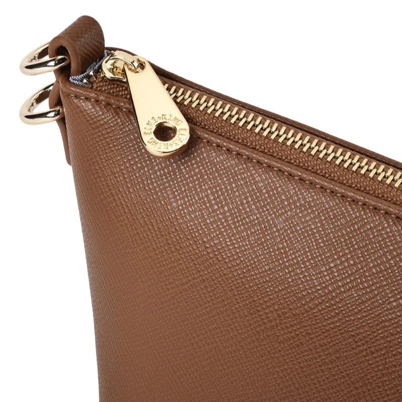 ELMS + KING Leyton Crossbody TAN SAFFIANO