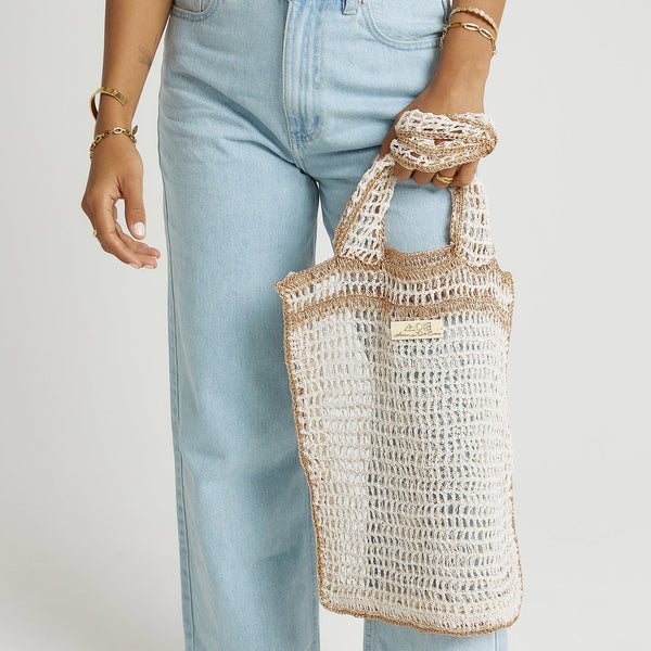 ARMS OF EVE  Lani Beach Bag PEARL