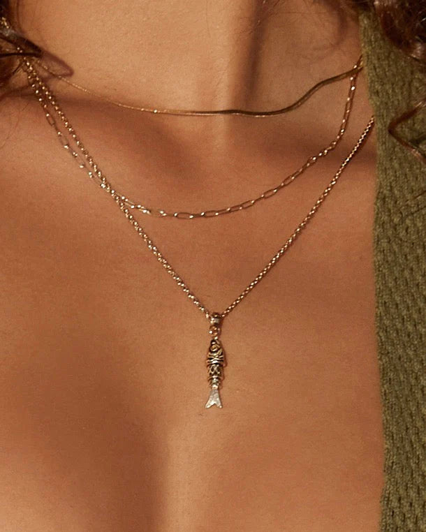 Arms of Eve Fishbone Necklace GOLD
