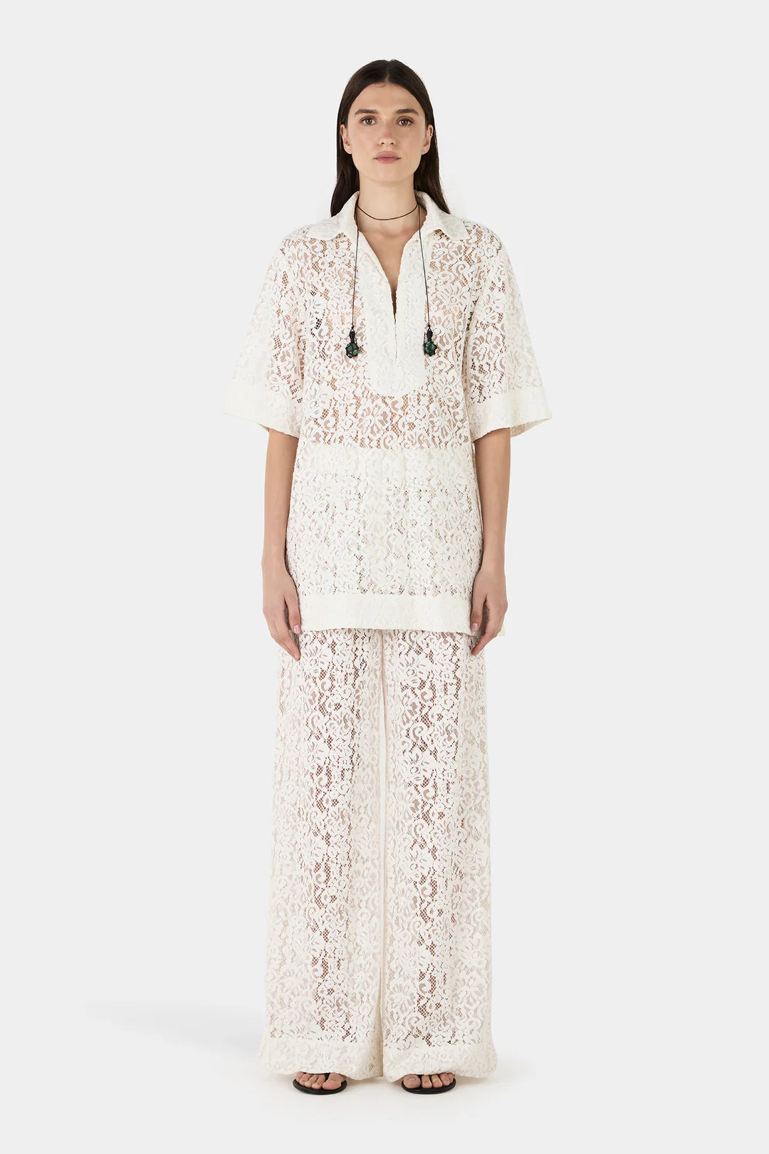 HANSEN & GRETAL Marlow Lace Top IVORY