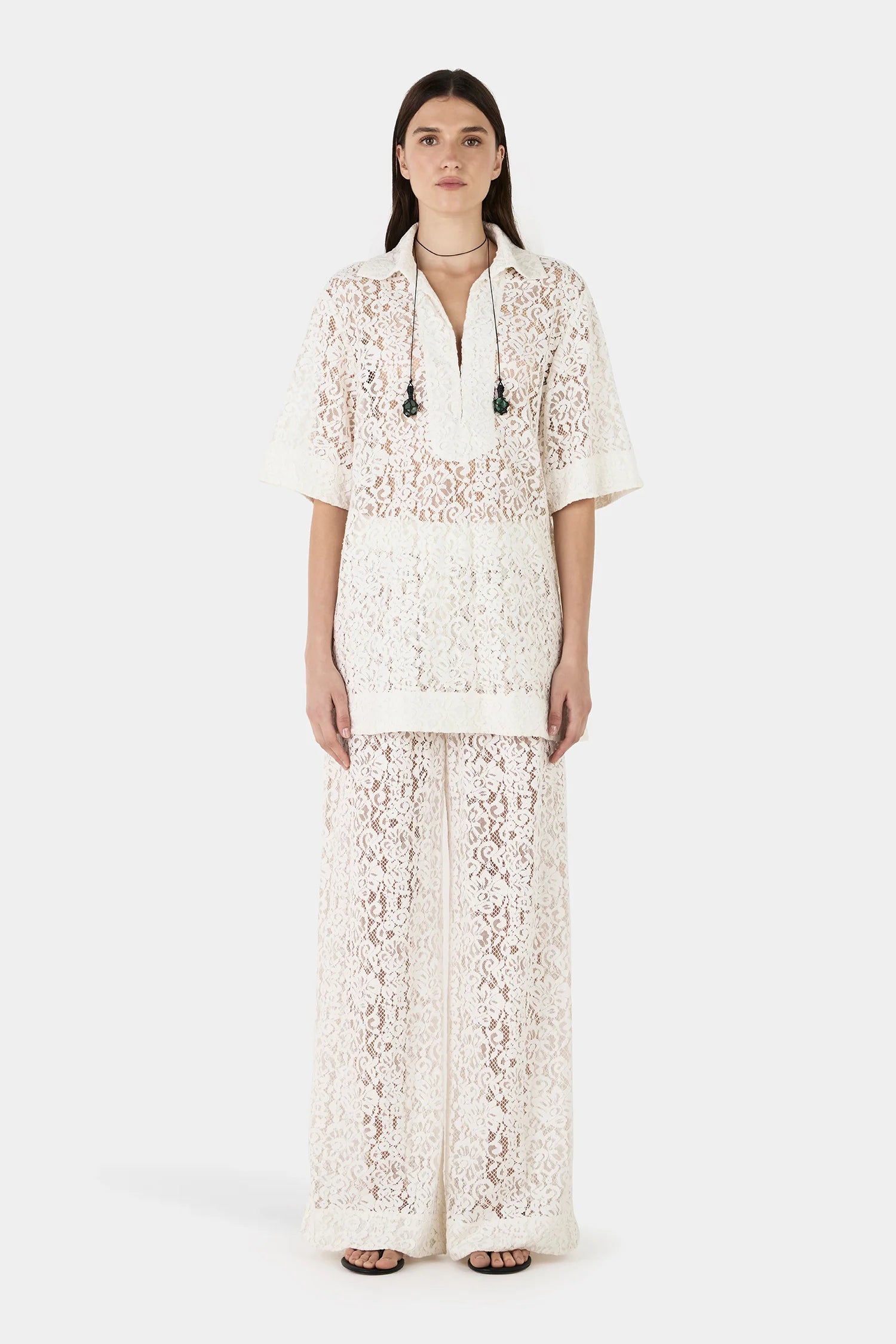 HANSEN & GRETAL Ember Lace Pant IVORY