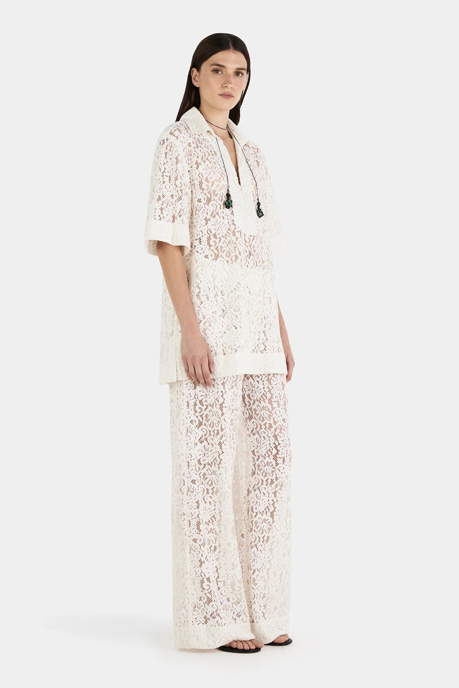 HANSEN & GRETAL Marlow Lace Top IVORY