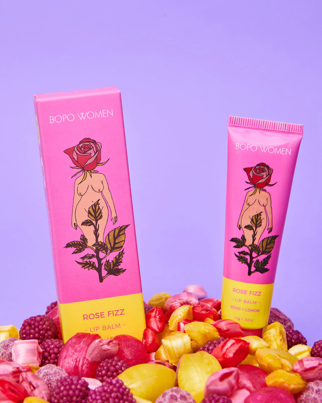 BOPO Rose Fizz Lip Balm