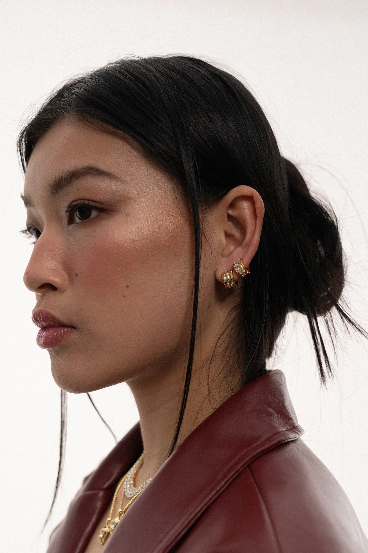 MOUNTAIN & MOON Farrah Earrings TWO TONE