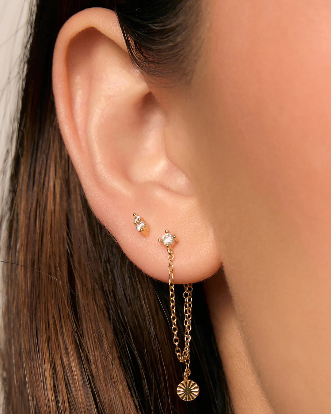 Arms of Eve Mischa Flat Back Earrings GOLD