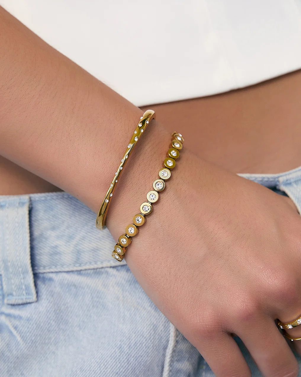 Arms of Eve Maeve Bracelet GOLD STONE