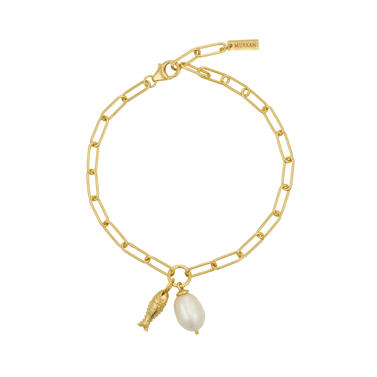 MURKANI Of the Sea Fish & Pearl Bracelet GOLD