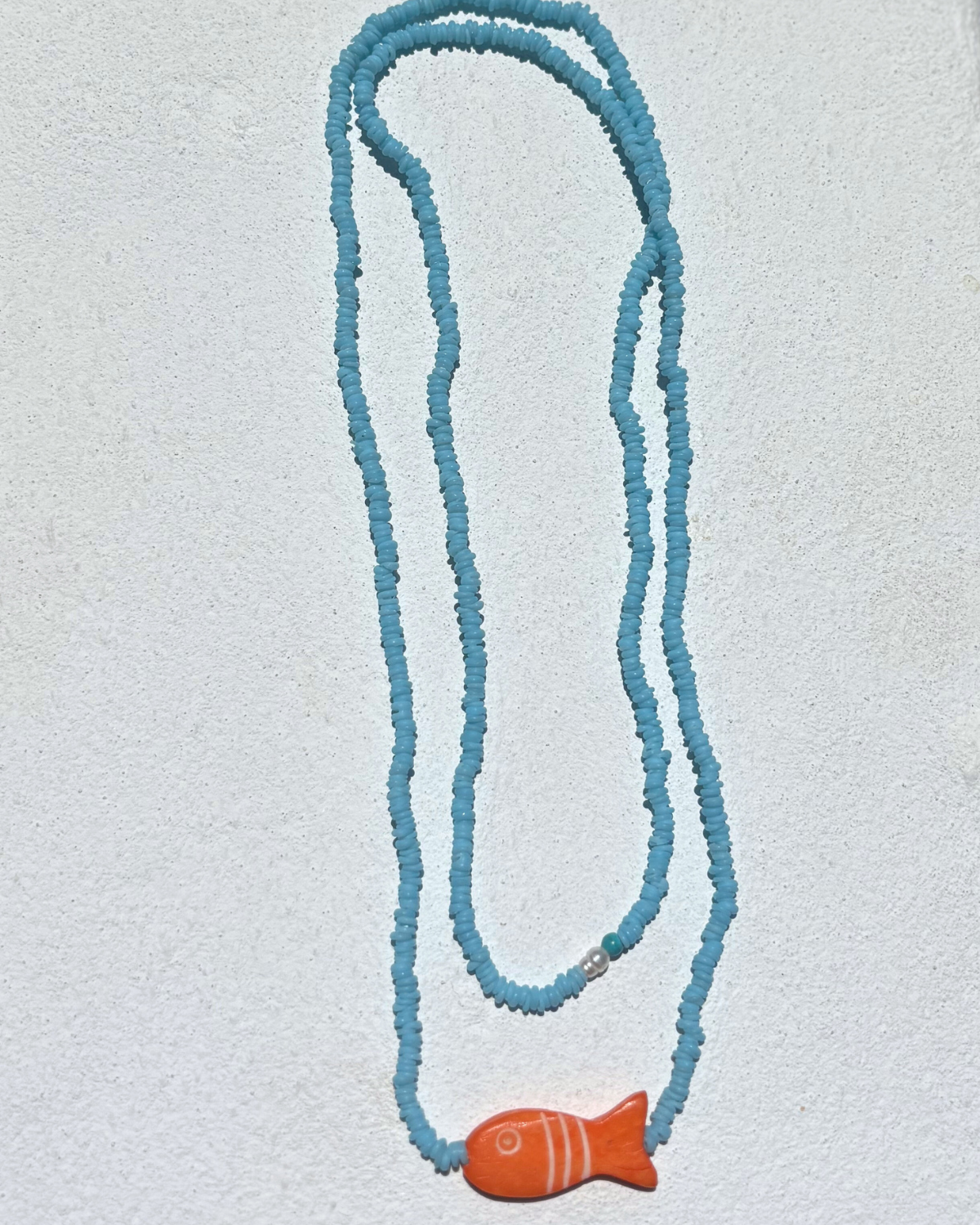 HEI TAI Marisole Fish Necklace ORANGE/AQUA