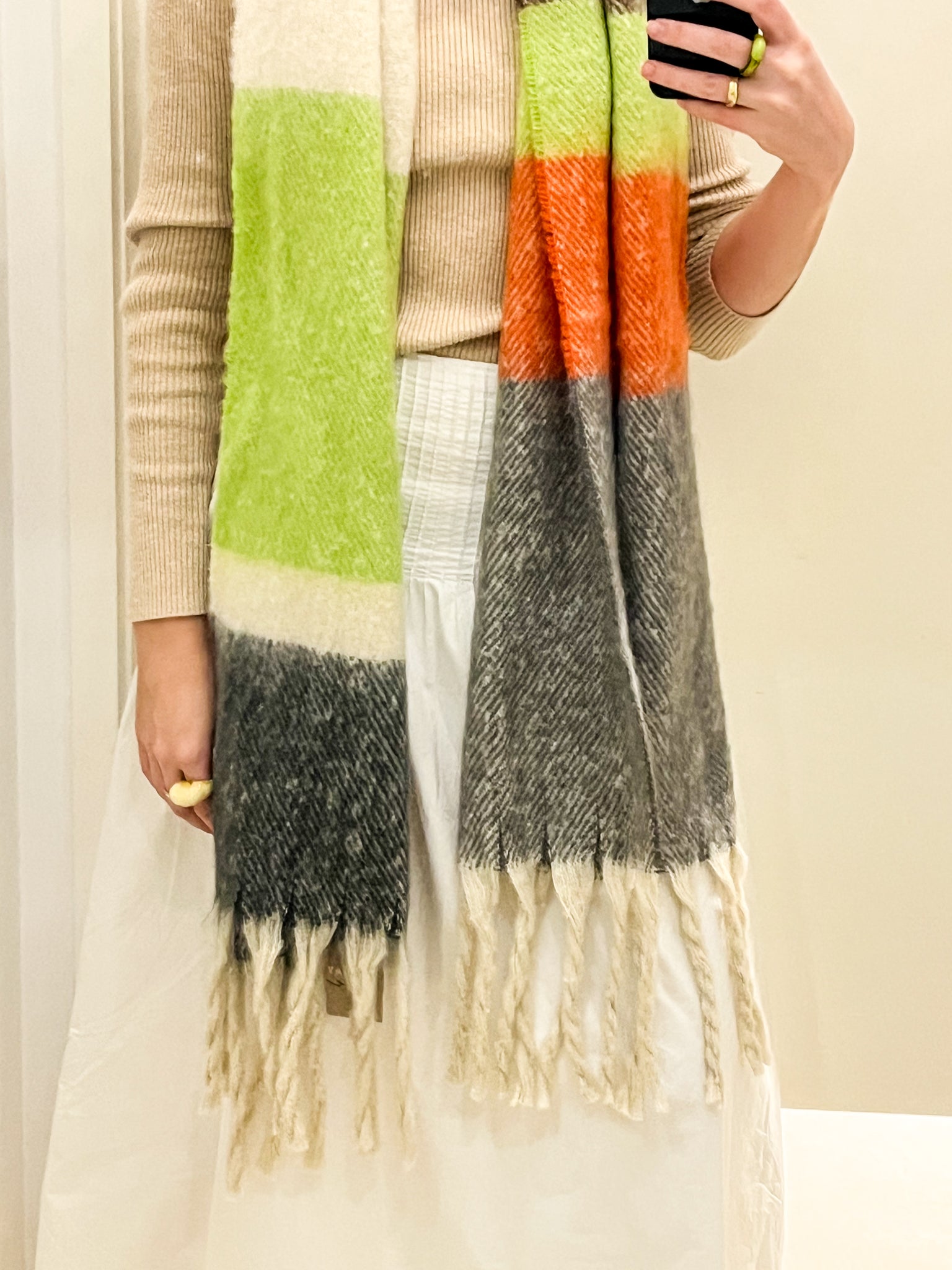 HOLIDAY Hunter Scarf LIME + ORANGE