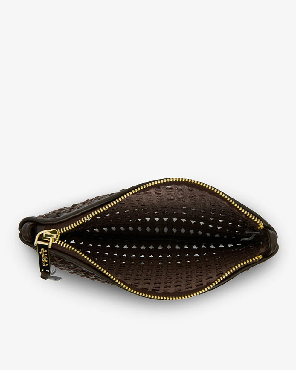 ARLINGTON MILNE Molly Crossbody Bag CHOC WEAVE