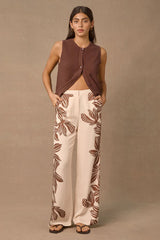 MON RENN Palmera Pant CREME BASE FLORAL