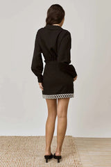 Mon Renn Sentiment Mini Dress Black