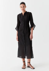 MORRISON Esther Linen Dress BLACK