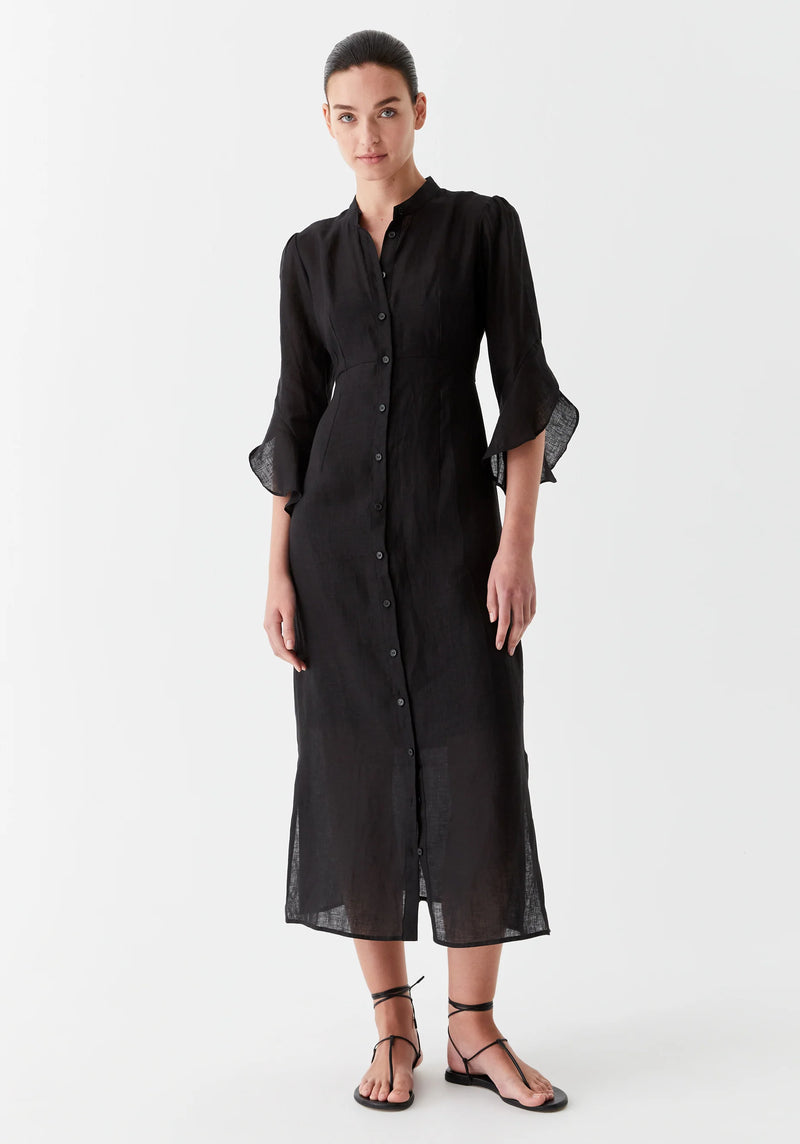 MORRISON Esther Linen Dress BLACK