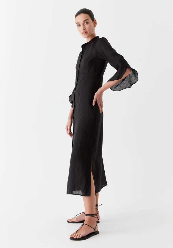 MORRISON Esther Linen Dress BLACK