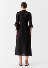 MORRISON Esther Linen Dress BLACK