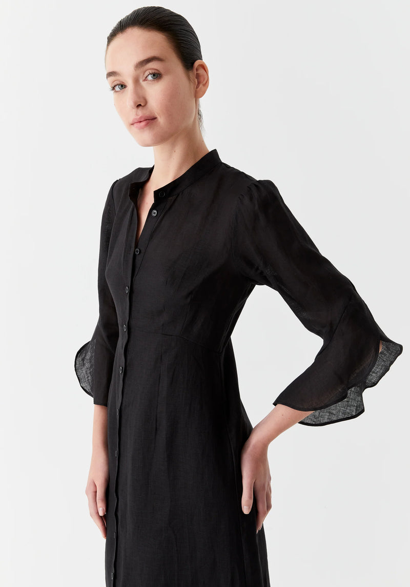 MORRISON Esther Linen Dress BLACK