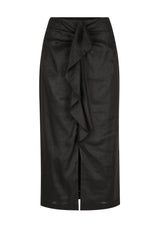 MORRISON Savasi Linen Skirt BLACK