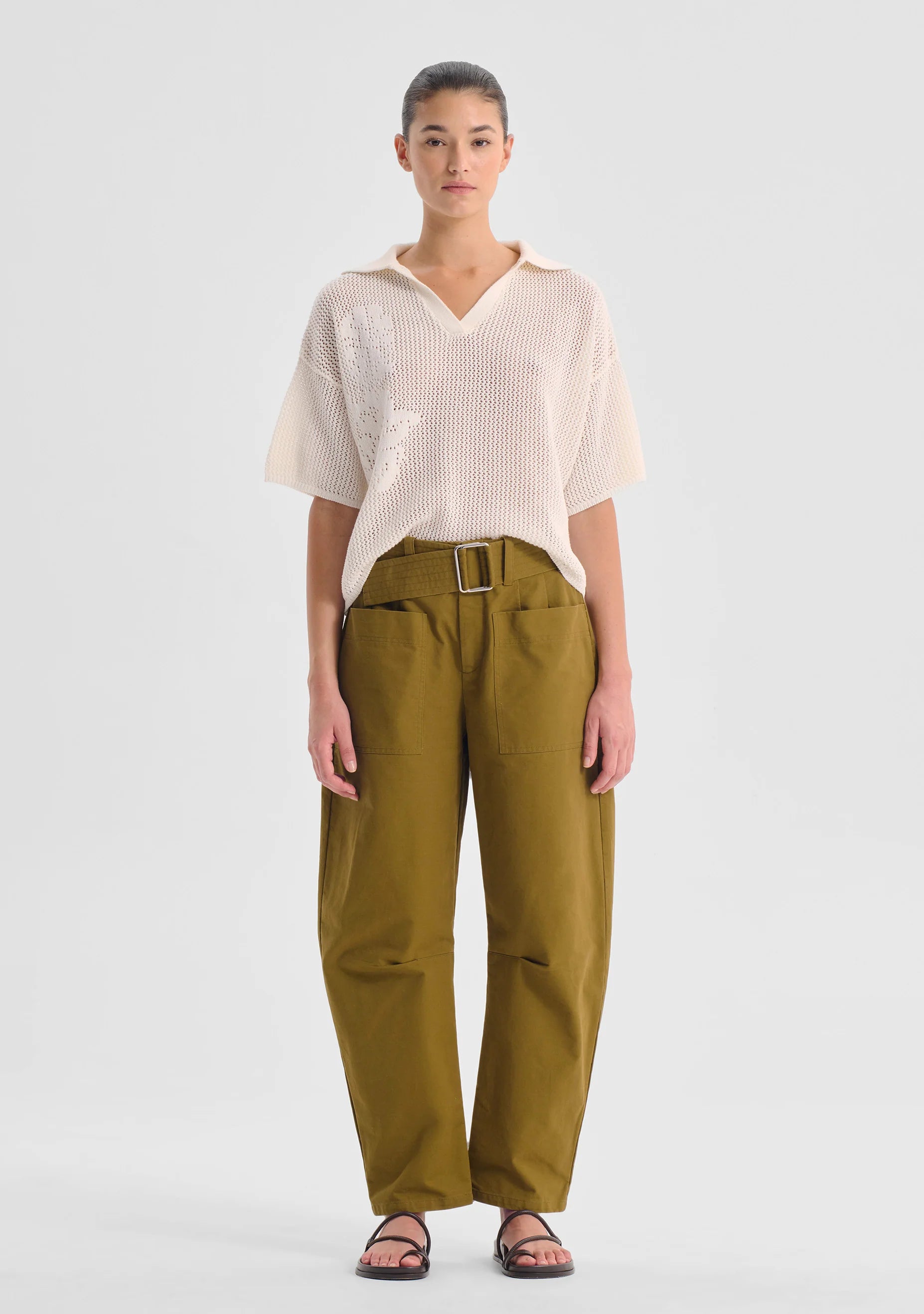 MORRISON Chiara Knit Top WHITE