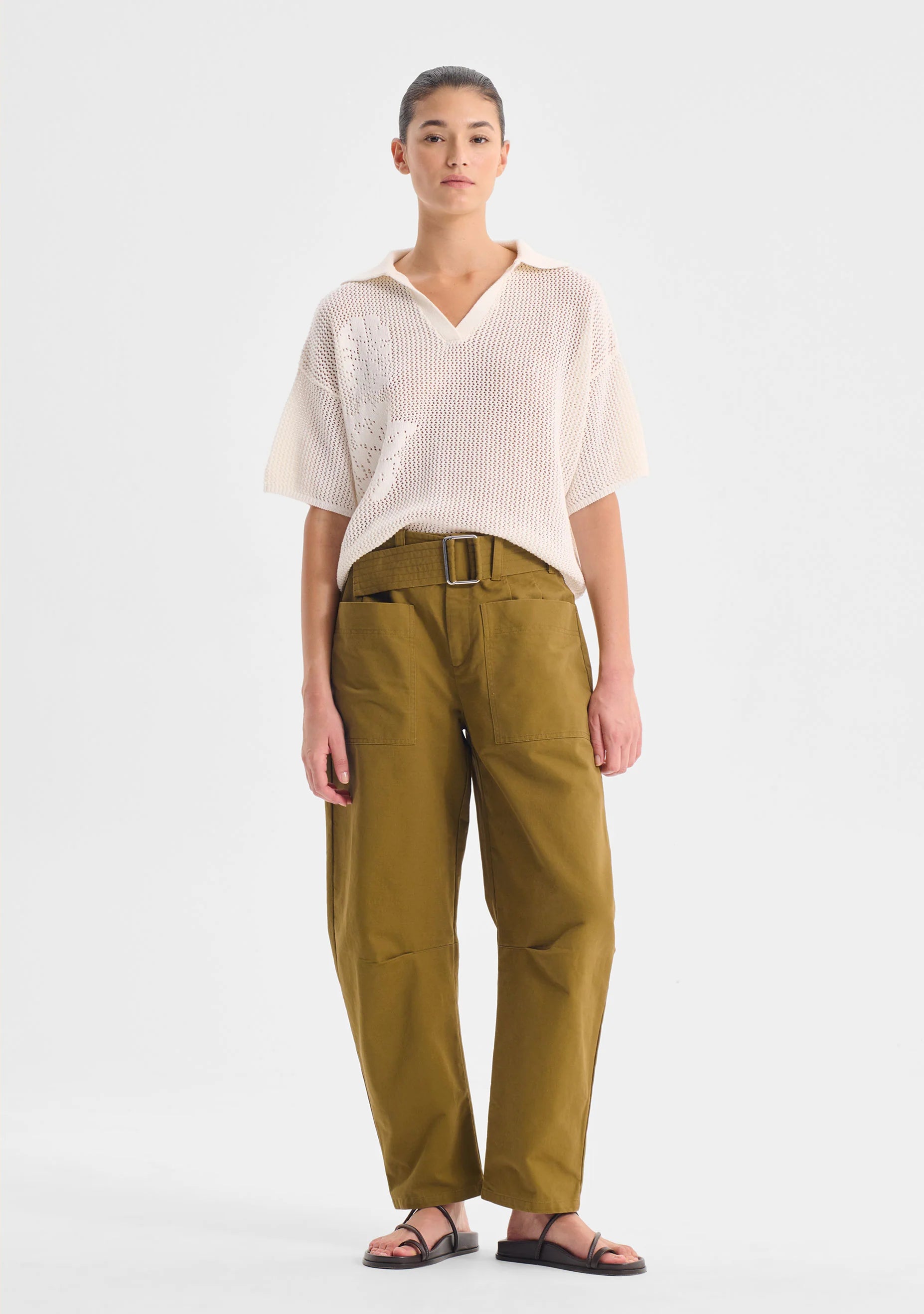MORRISON Chiara Knit Top WHITE