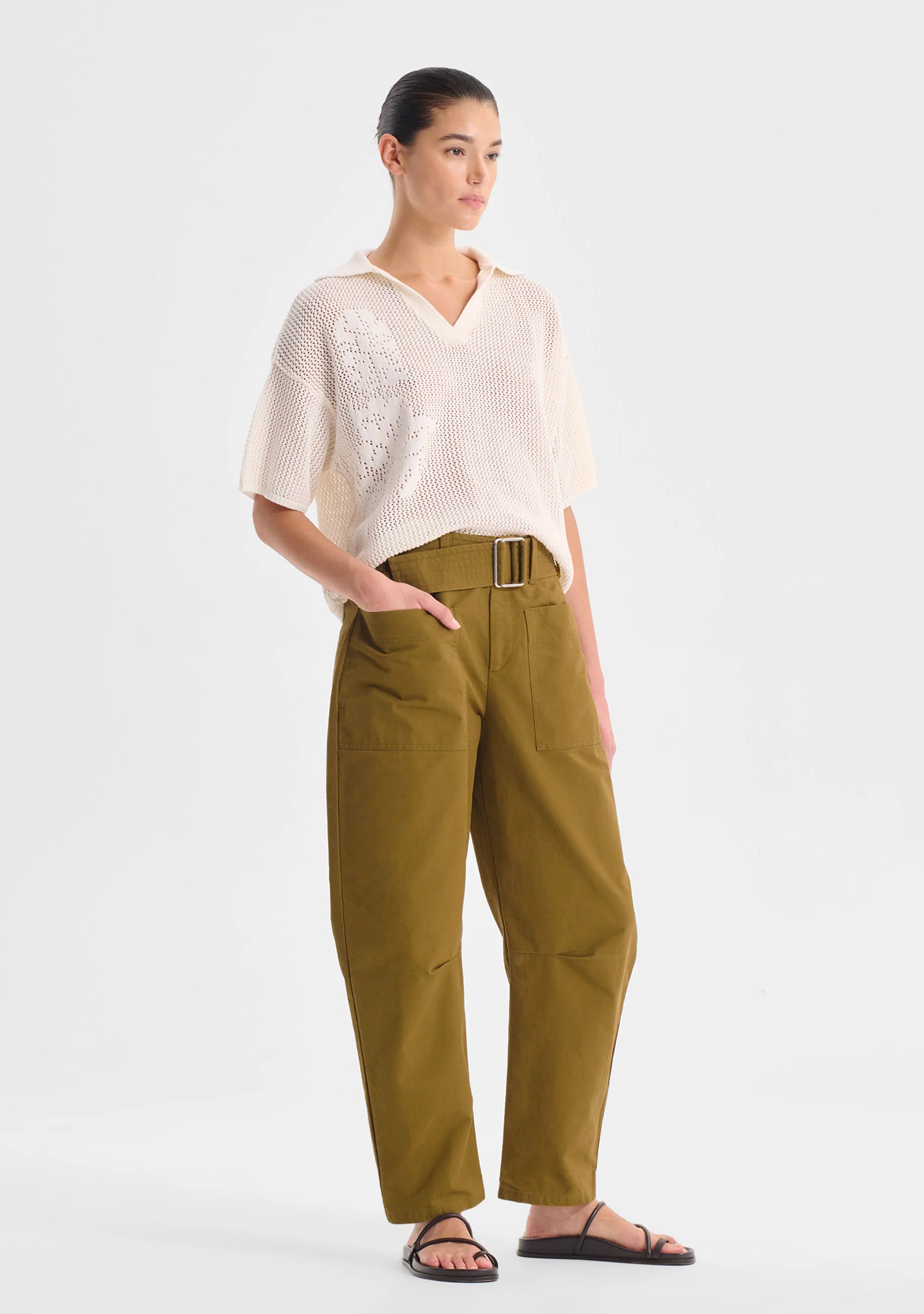 MORRISON Chiara Knit Top WHITE