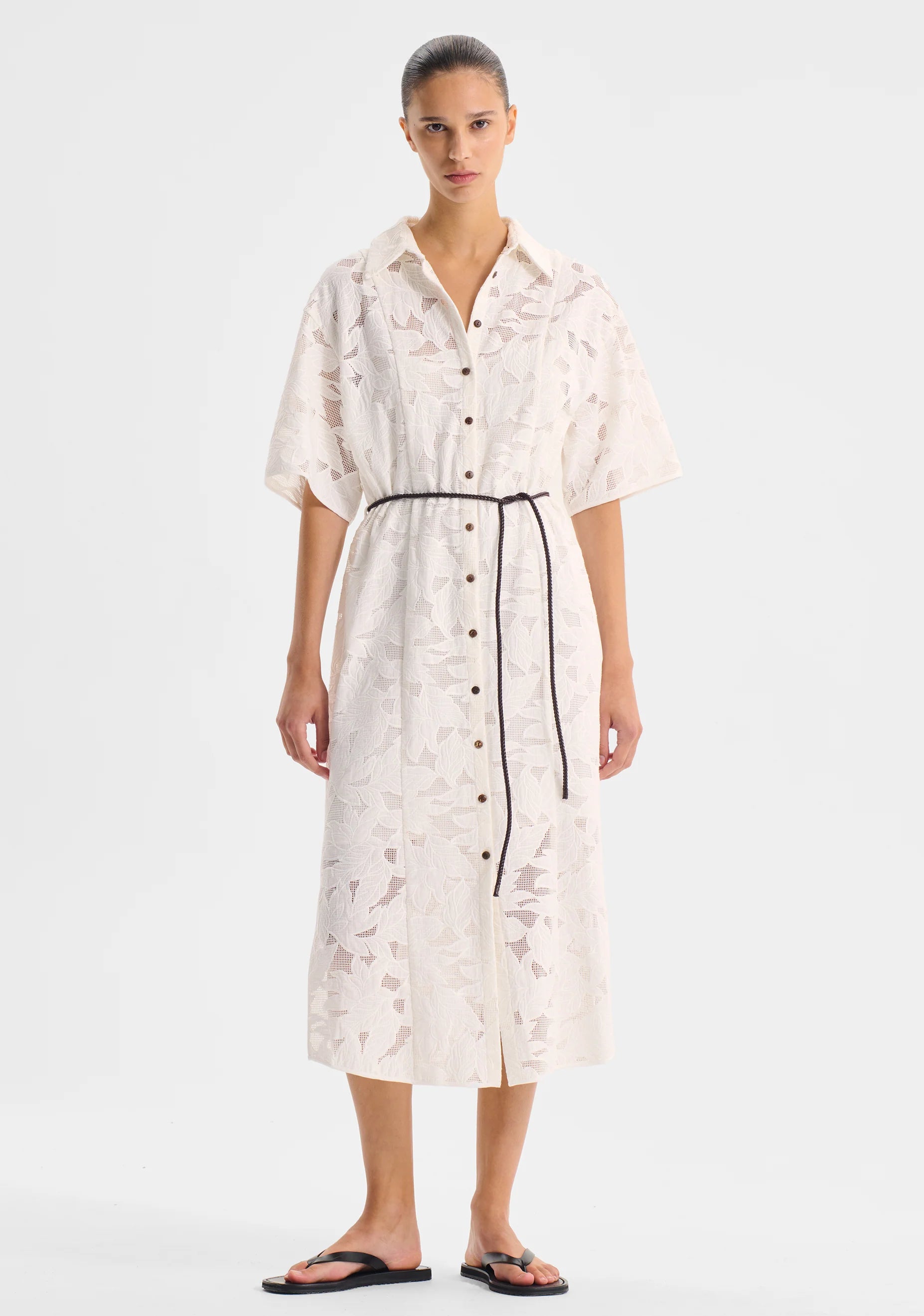 MORRISON Marnie Anglaise Shirt Dress WHITE