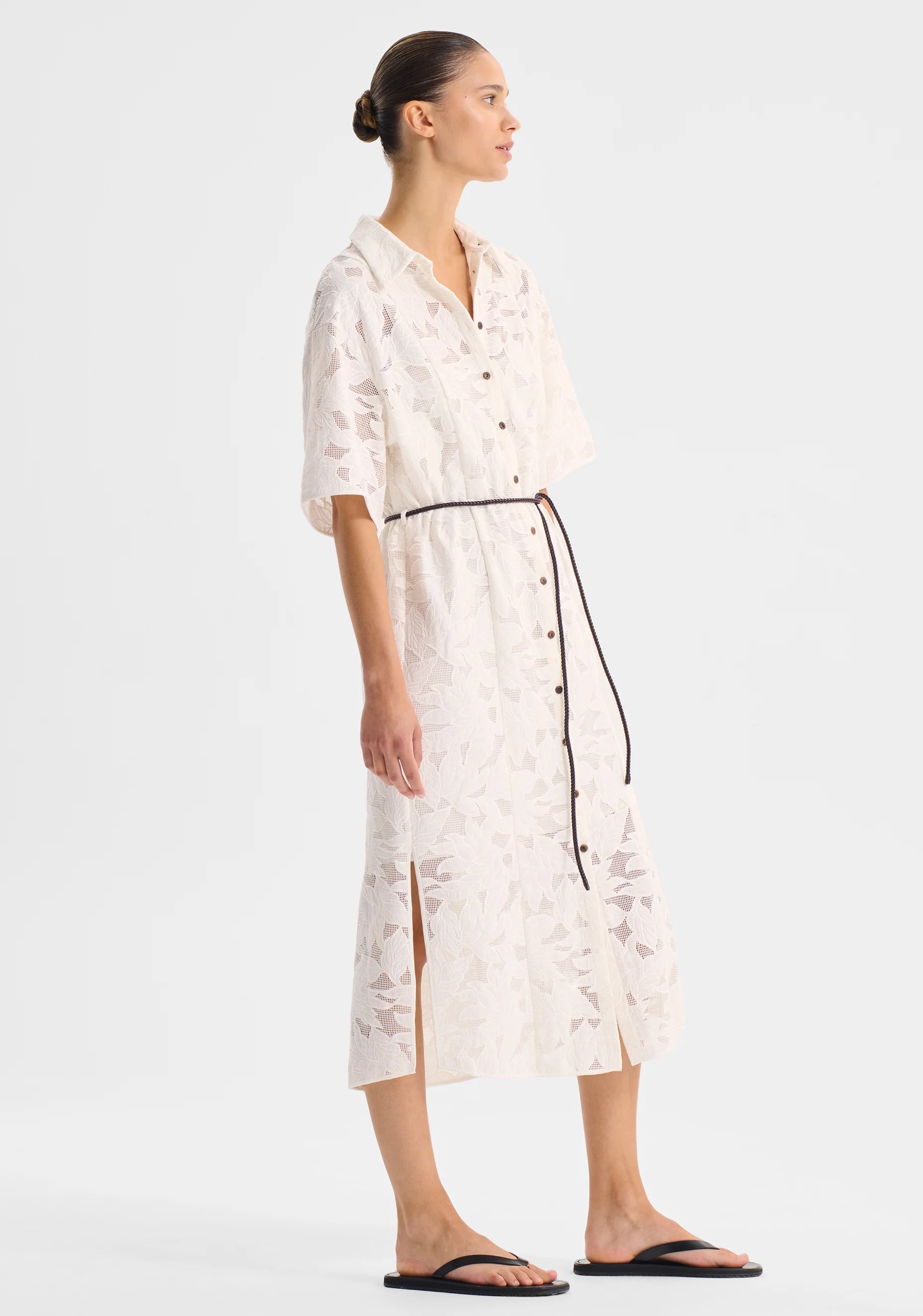 MORRISON Marnie Anglaise Shirt Dress WHITE