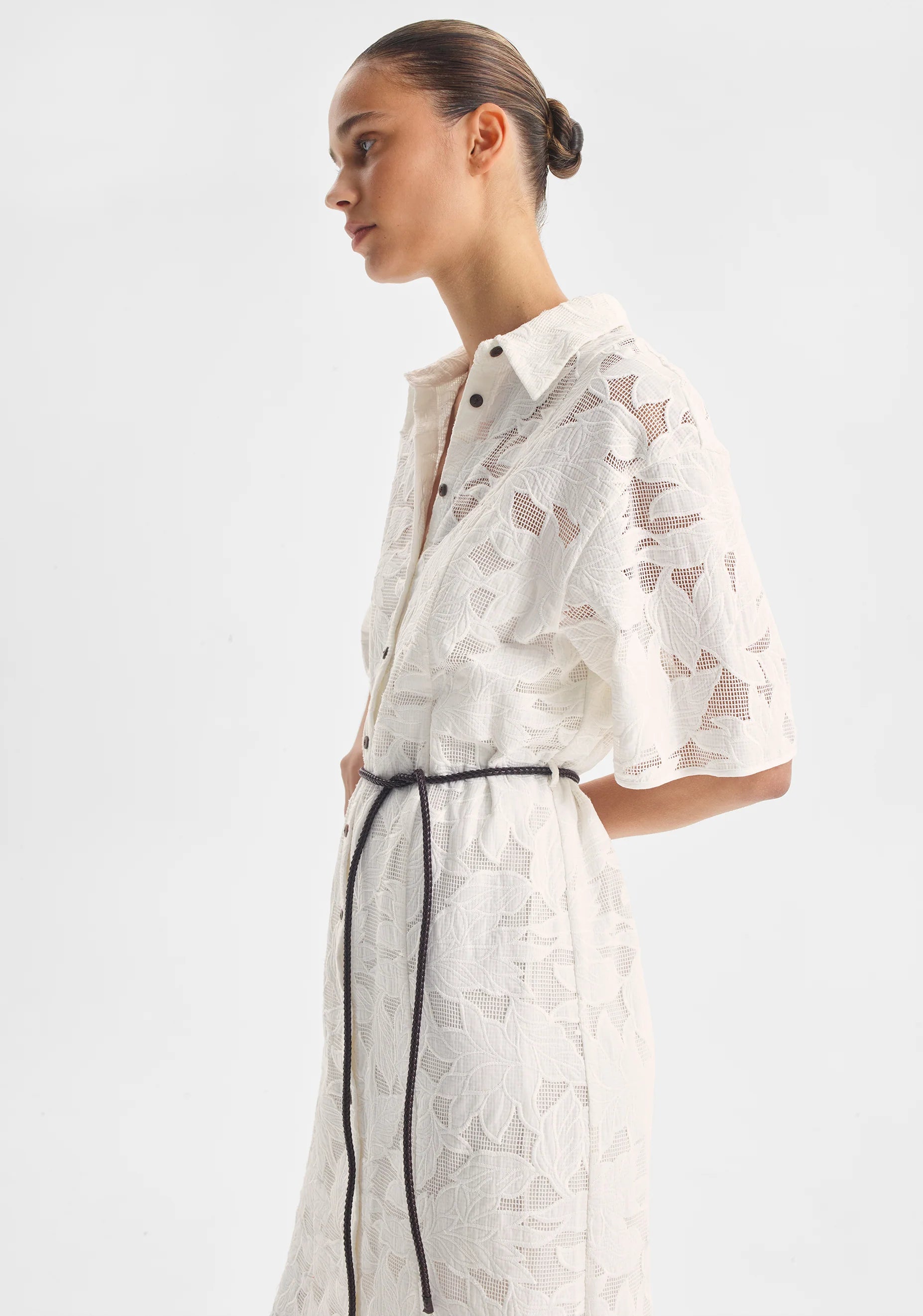 MORRISON Marnie Anglaise Shirt Dress WHITE