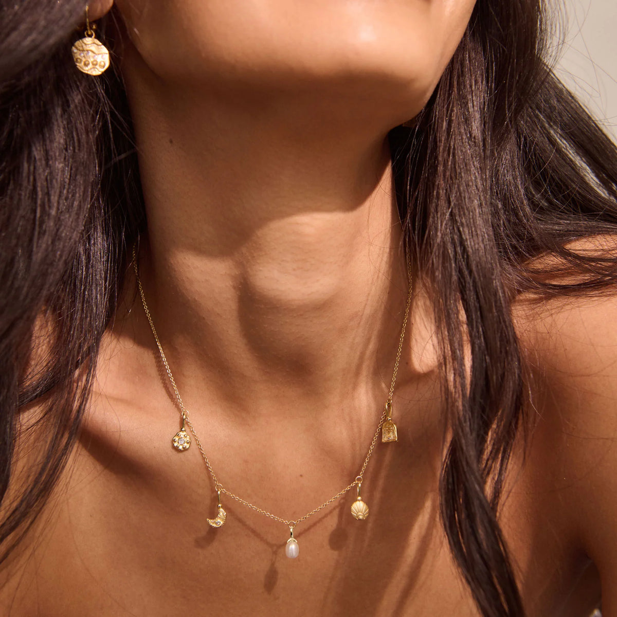 MURKANI Sea & Sky Charm Necklace GOLD