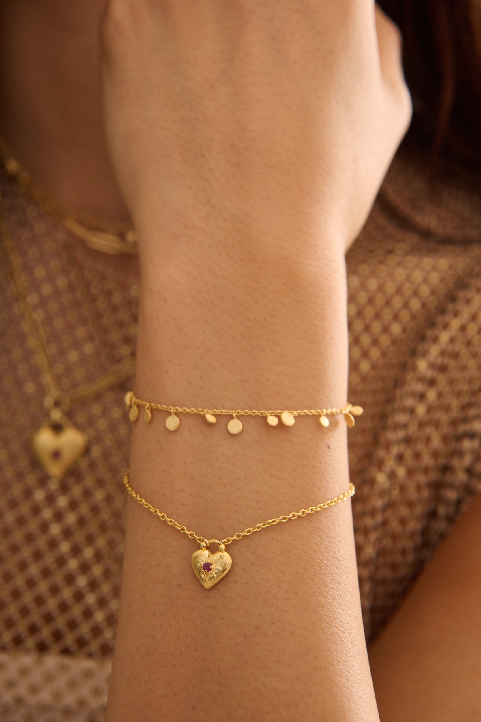MURKANI Love You Small Heart Bracelet GOLD