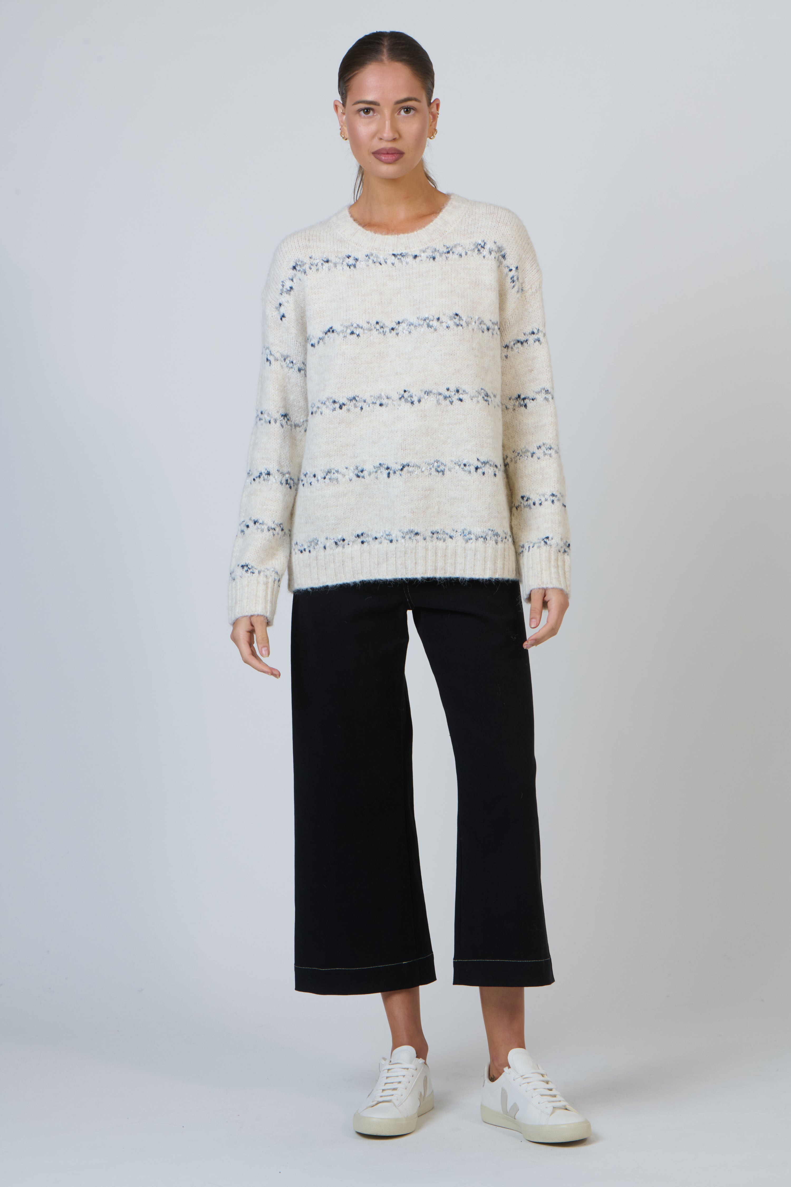 NAMASTAI Speckled Stripe Jumper SALT