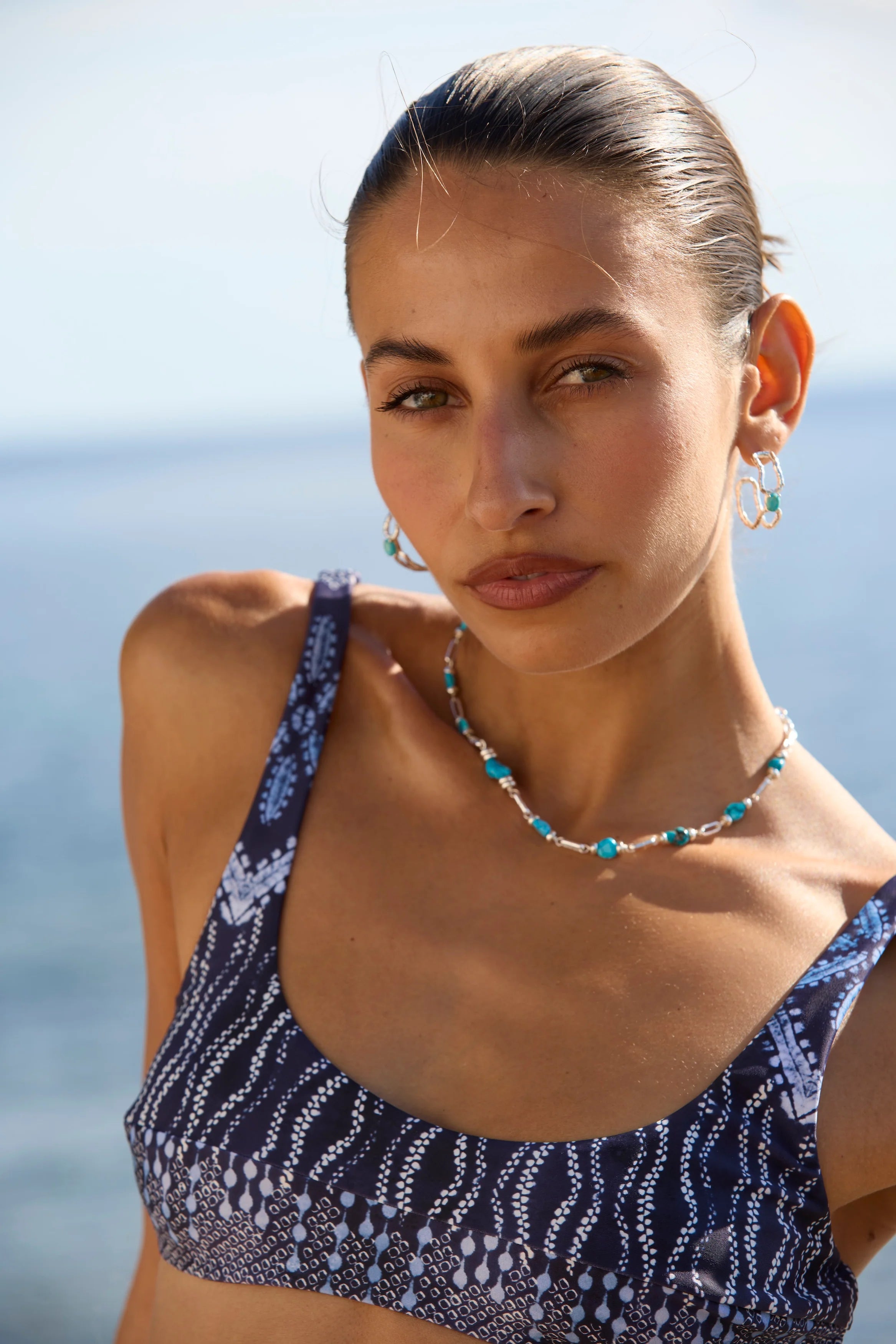 MOUNTAIN & MOON Sascha Earring SILVER TURQUOISE