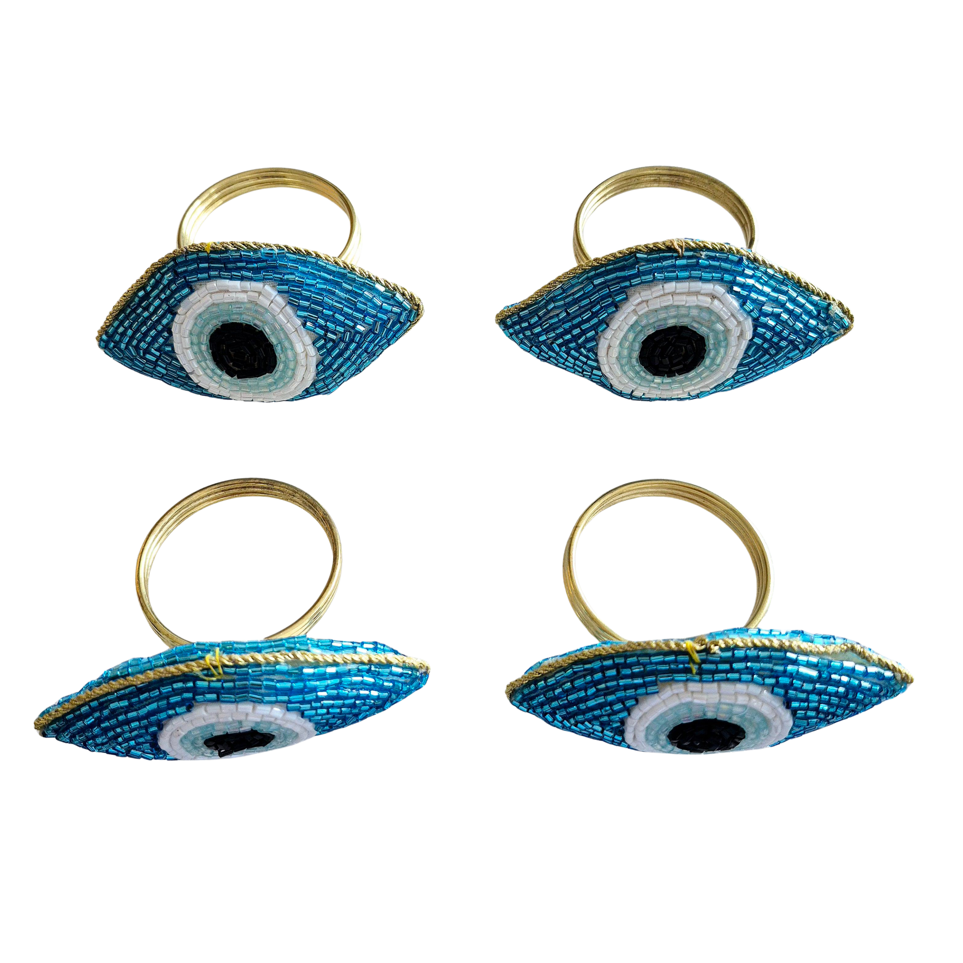 Evil Eye Beaded Napkin Rings