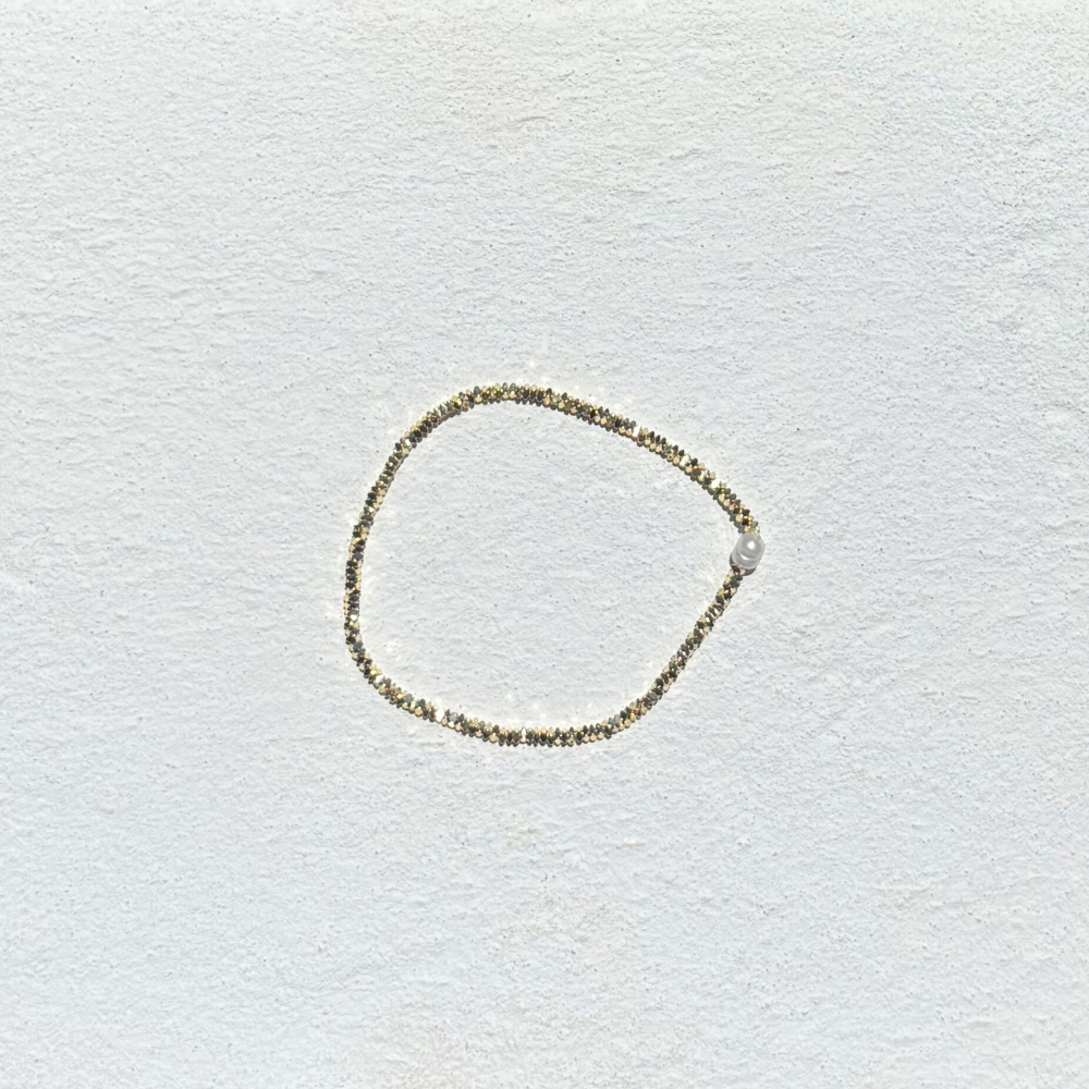 HEI TAI Gold Charm Bracelet SINGLE PEARL
