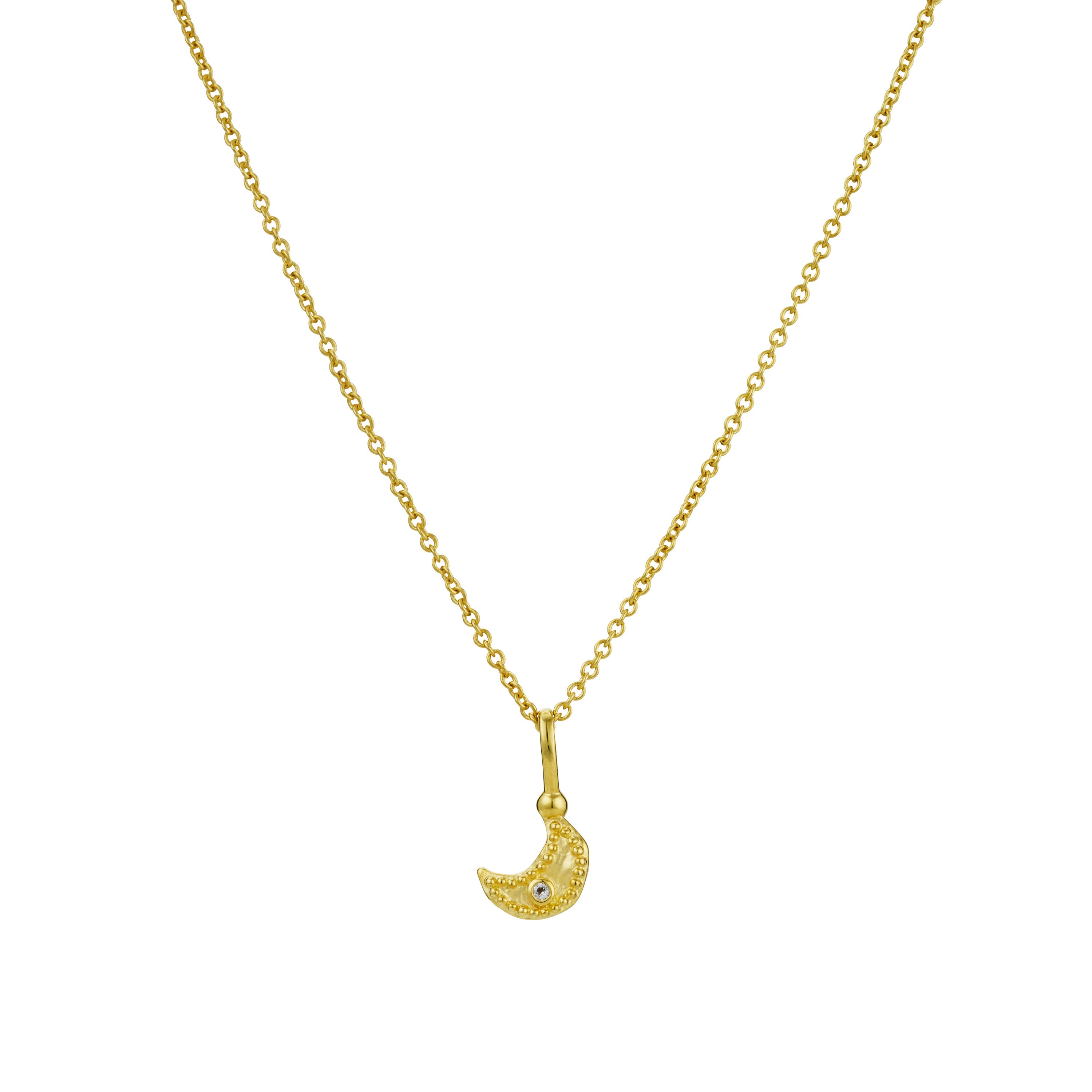MURKANI Night Sky Moon Charm Necklace GOLD